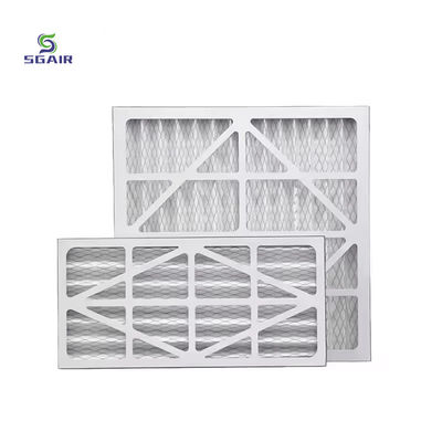 إطار الورق المقوى الأبيض HVAC مرشح الهواء المزدوج التجاري لتكييف الهواء
