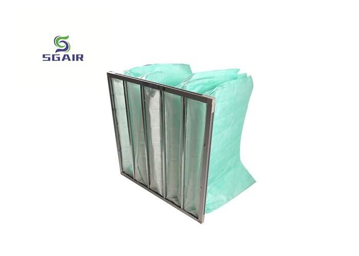 مستشفى استخدام الألومنيوم سبائك إطار الألياف الزجاجية F8 فلتر كيس ل AC