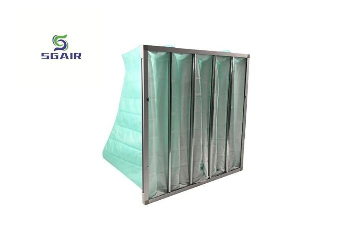مرشح أكياس الألومنيوم من الألياف الزجاجية H14 ، مرشح الهواء الجيبي 21mm