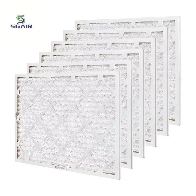 20x25x1 HVAC فلتر الهواء المسبق الورقية اللوحة المزدوجة لفرن AC